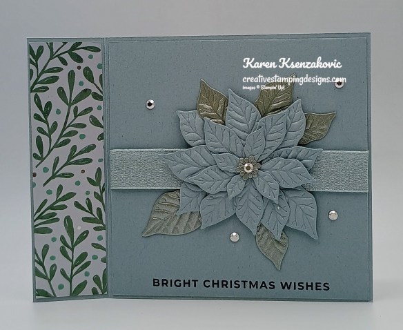 Stampin' Up! Pretty Poinsettia Fun Fold 2 creativestampingdesigns.com