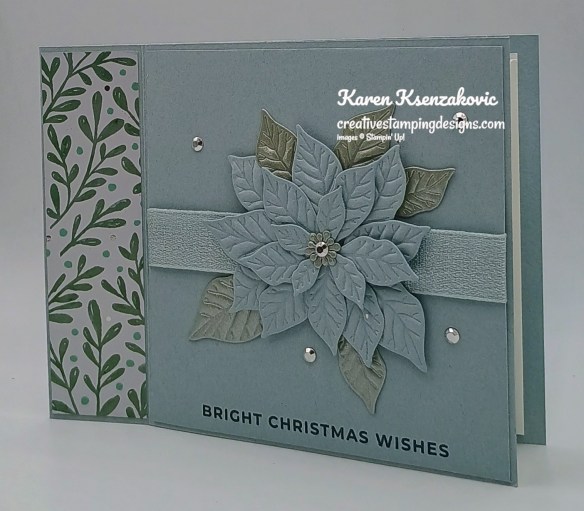 Stampin' Up! Pretty Poinsettia Fun Fold 3 creativestampingdesigns.com