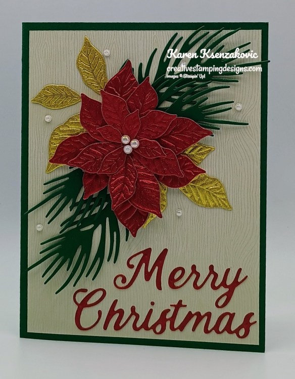 Stampin' Up! Pretty Poinsettia in Metallic 2 creativestampingdesigns.com