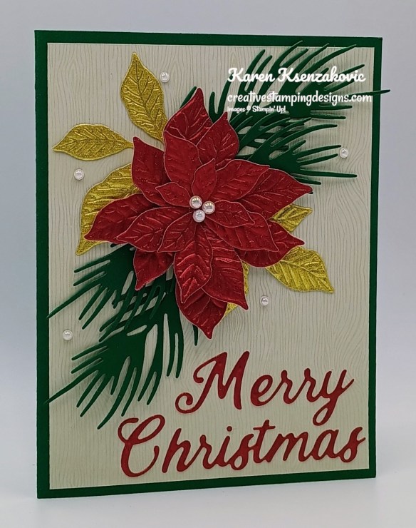 Stampin' Up! Pretty Poinsettia in Metallic 4 creativestampingdesigns.com