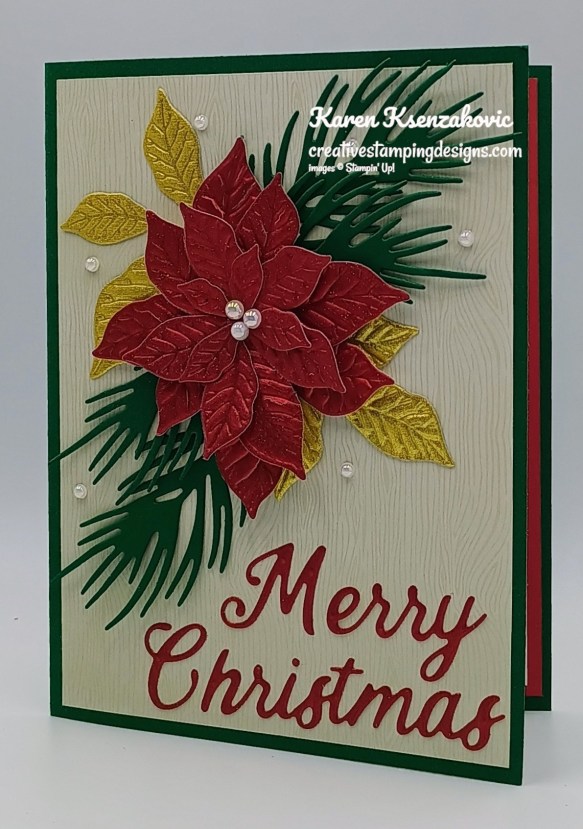Stampin' Up! Pretty Poinsettia in Metallic 3 creativestampingdesigns.com