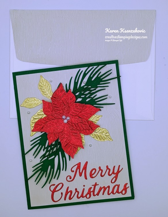 Stampin' Up! Pretty Poinsettia in Metallic 7 creativestampingdesigns.com